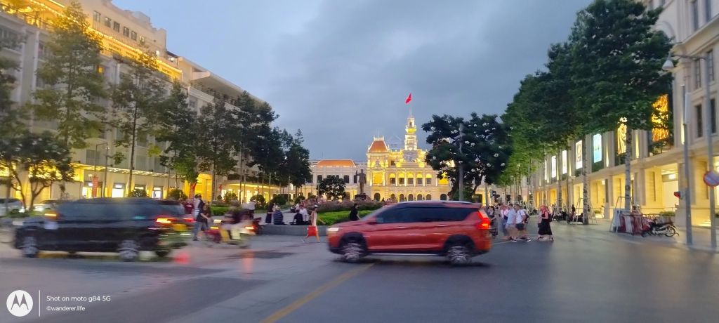 Walking street, central post office, Ho chi minh city, saigon, vietnam