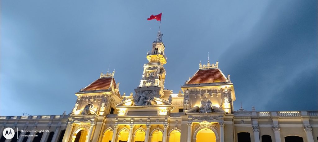 Walking street, central post office, Ho chi minh city, saigon, vietnam