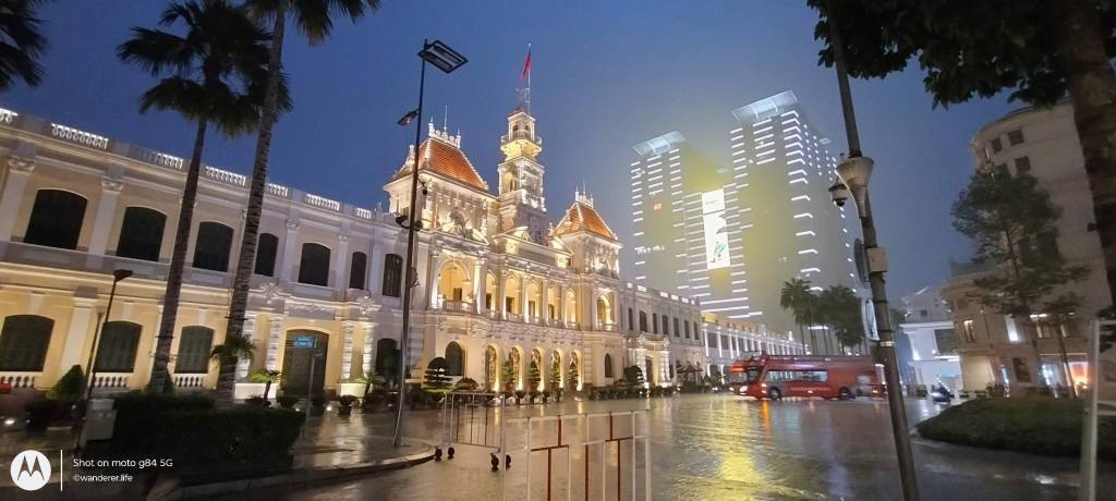 Walking street, central post office, Ho chi minh city, saigon, vietnam