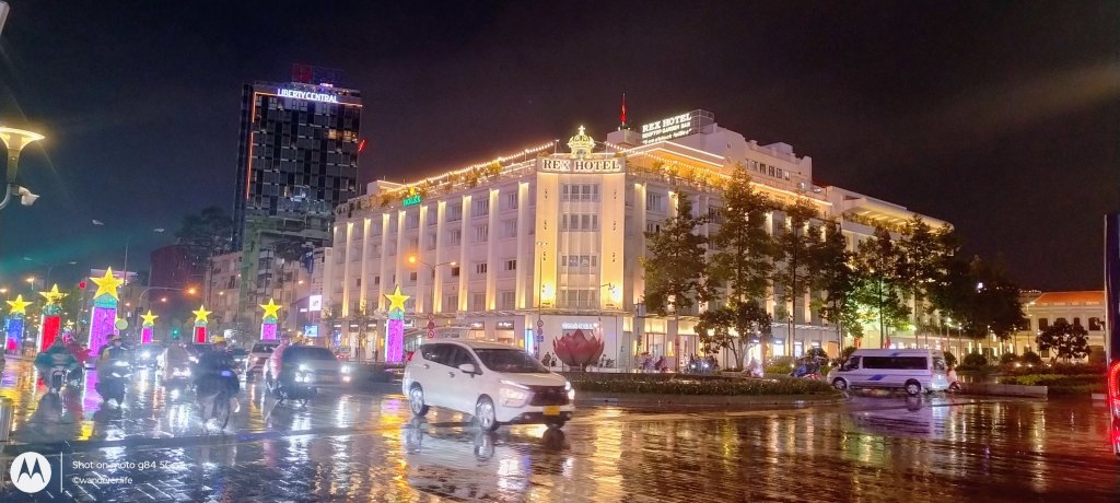 Walking street, central post office, Ho chi minh city, saigon, vietnam