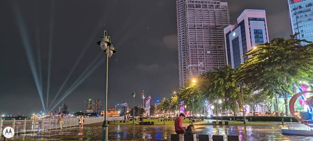 Walking street, central post office, Ho chi minh city, saigon, vietnam